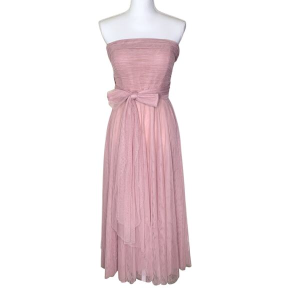 BHLDN x Jenny Yoo Collection Ryder Pink Tulle Fitted Bodice Convertible Dress - Picture 4 of 9
